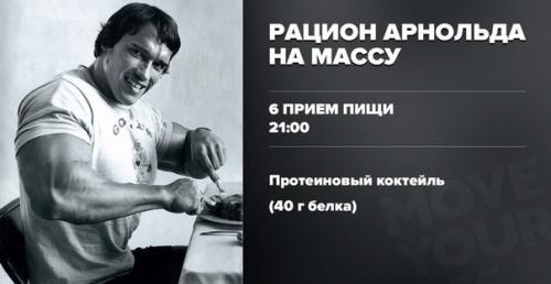 Полезный рацuон арнольда шварценеггера на массу. 05