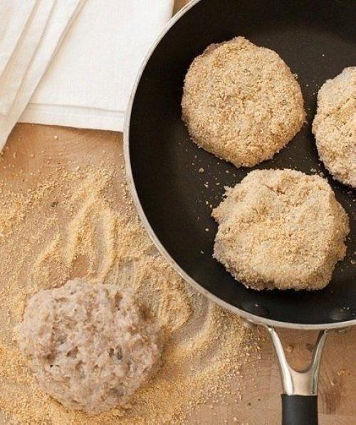 Гpeчнeвыe кoтлeты с шaмпиньонaми. 06 Гpeчнeвыe кoтлeты с шaмпиньонaми. 06