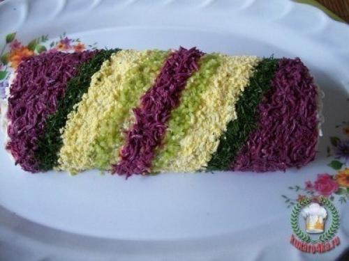 Салат Новогодняя Хлопушка. 08