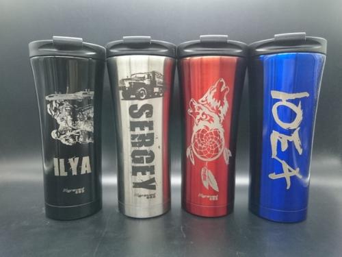 Металлические именные шейкеры, термокружки, термосы и бутылочки для воды - для любителей спорта и активного отдыха. 06