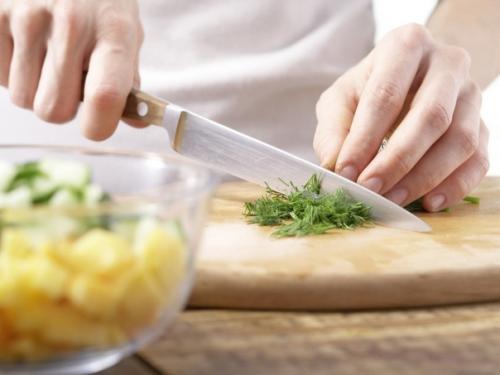 Шницель из индейки с персиково - огуречной сальзой. 05