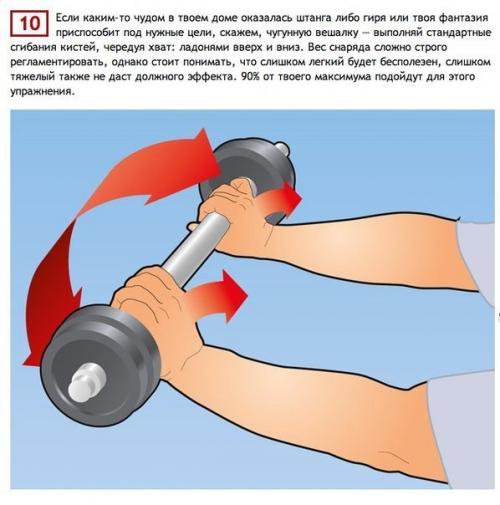 Простые упражнения, тренирующие все 27 мышц рук. 09
