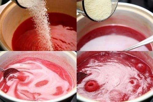 Клюквенный мусс с манкой. 02