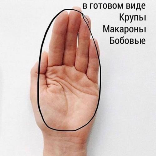 Мы определяем размер порции по руке. 02 Мы определяем размер порции по руке. 02