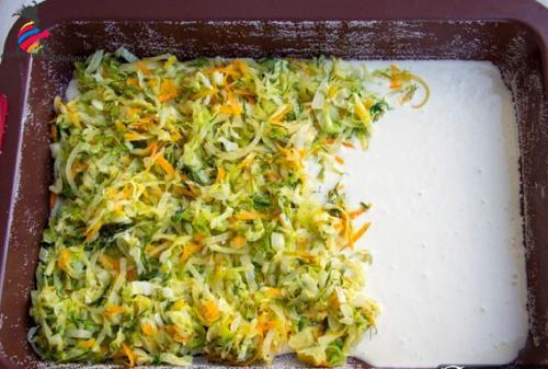 Диетическая шарлотка с капустой и морковью? 05