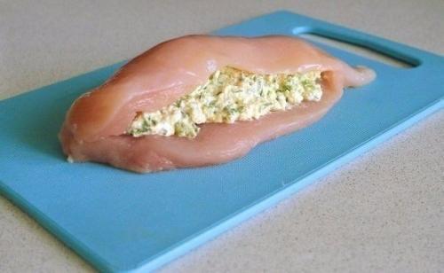 Куриное Филе с творогом и зеленью. 02 Куриное Филе с творогом и зеленью. 02