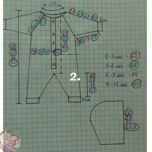 Двухцветный комбинезончик.  Авторская работа Татьяны Сажиной. 01