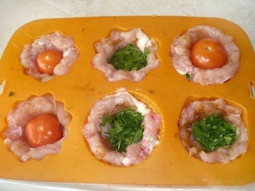 Куриные маффины с начинкой. 03