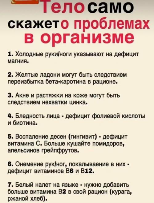 Наше тело может подавать множество сигналов, указывающих на дефицит витаминов. 01 Наше тело может подавать множество сигналов, указывающих на дефицит витаминов. 01
