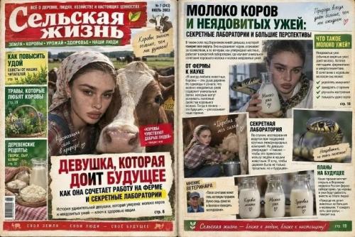 Блогерша обратилась в соцсетях к тем, кто Шарит в ИИ, с простой просьбой - поместить её на обложку журнала. 06
